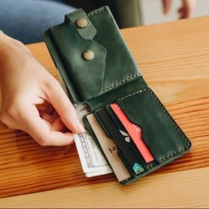 Dark Green Leather Wallet